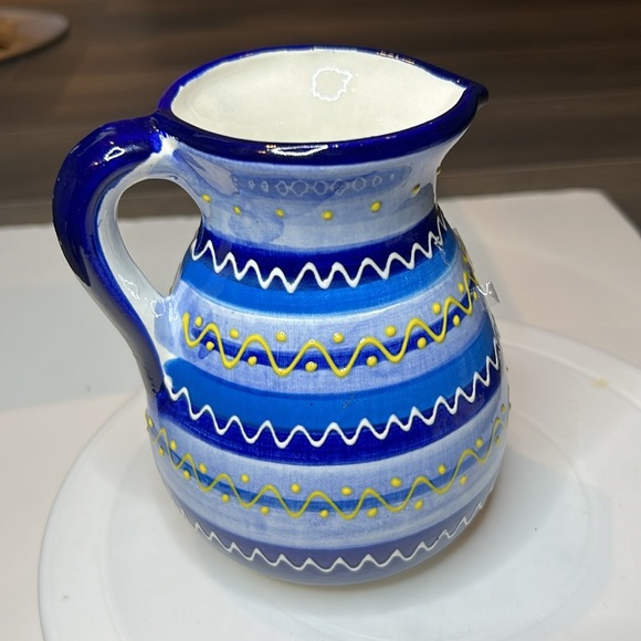 Hand Painted Pitcher Decor HNOS Pedraza Spain Pottery pitcher vase - Picture 6 of 13